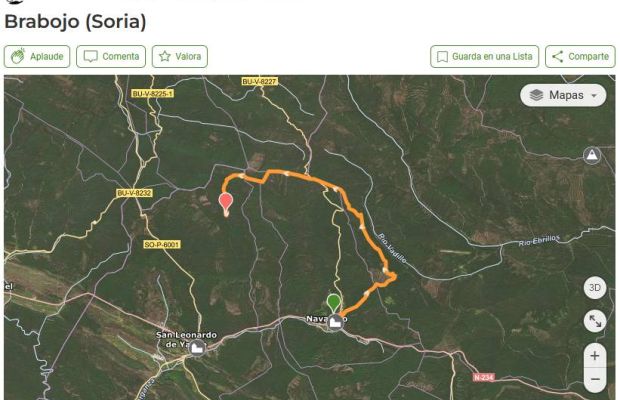 Ruta de senderismo Brabojo (Soria)